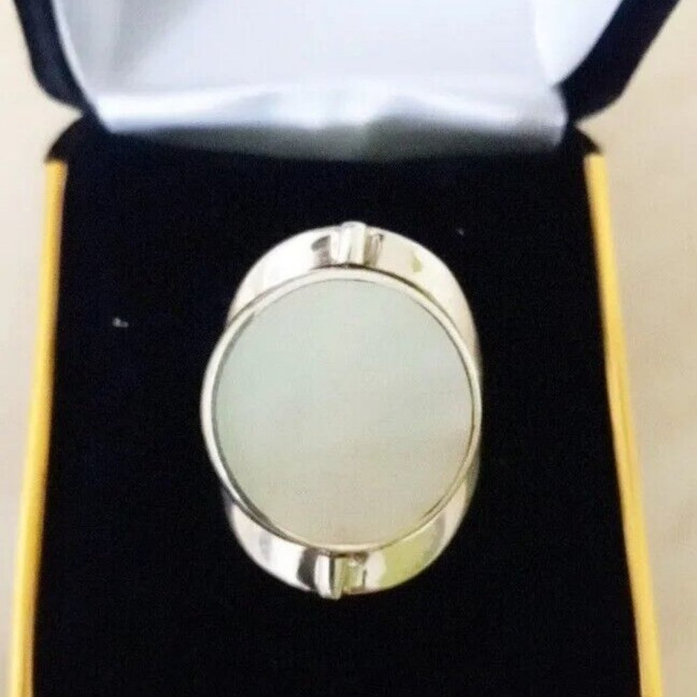 Ring Silver 950 Adjustable Ring With Natural Ston… - image 5